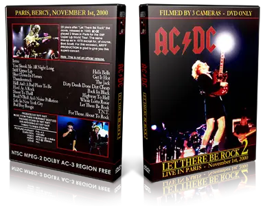 Artwork Cover of ACDC 2000-11-01 DVD Paris Audience