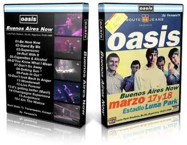 Artwork Cover of Oasis 1998-03-18 DVD Buenos Aires Proshot
