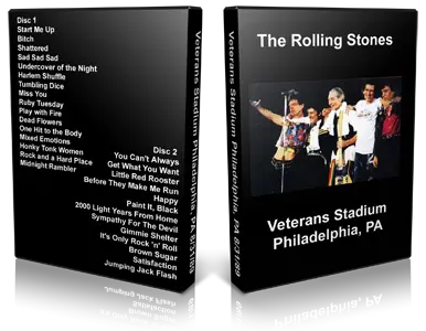 Artwork Cover of Rolling Stones 1989-08-31 DVD Philadelphia Audience