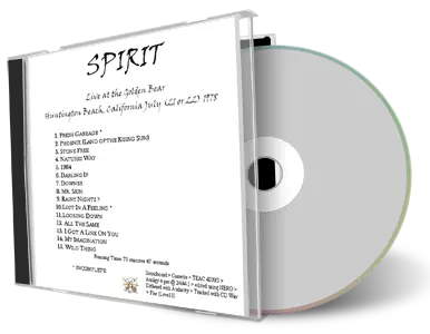 Artwork Cover of Spirit 1978-07-00 CD Huntington Beach Soundboard