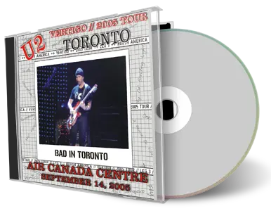 Artwork Cover of U2 2005-09-14 CD Toronto Audience