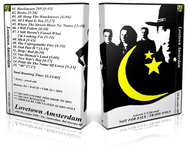 Artwork Cover of U2 1989-12-18 DVD Amsterdam Audience