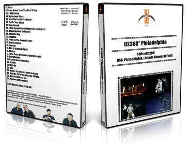 Artwork Cover of U2 2011-07-14 DVD Philadelphia Audience
