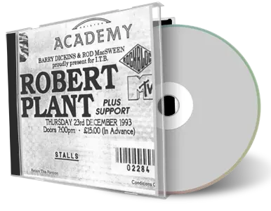 Artwork Cover of Robert Plant 1993-12-23 CD London Audience