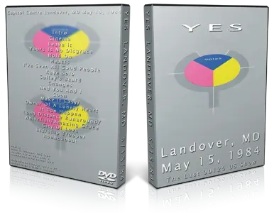 Artwork Cover of Yes 1984-05-15 DVD Landover Audience