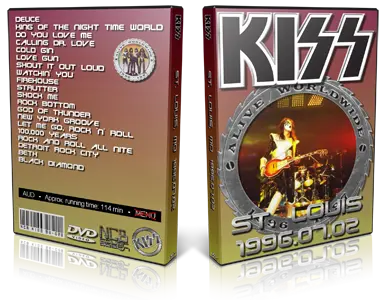 Artwork Cover of KISS 1996-07-02 DVD St Louis Audience