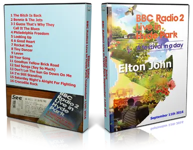 Artwork Cover of Elton John 2016-09-11 DVD London Proshot