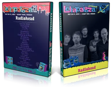 Artwork Cover of Radiohead 2016-07-29 DVD Lollapalooza Proshot