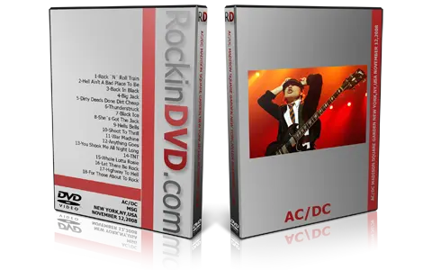 Artwork Cover of ACDC 2008-11-12 DVD New York City Audience