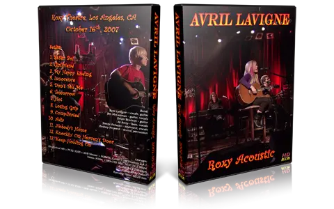 Artwork Cover of Avril Lavigne 2007-10-16 DVD Los Angeles Proshot