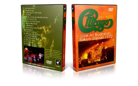Artwork Cover of Chicago 1972-06-08 DVD Tokyo Proshot