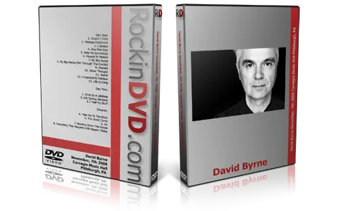 Artwork Cover of David Byrne 2008-11-07 DVD Pittsburgh Audience