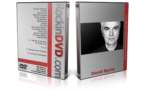 Artwork Cover of David Byrne 2008-12-13 DVD Miami Audience