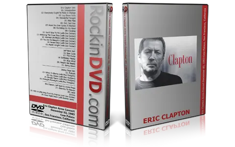 Artwork Cover of Eric Clapton 1983-12-02 DVD San Francisco Proshot
