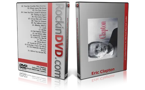 Artwork Cover of Eric Clapton 1996-02-24 DVD London Audience