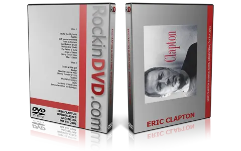 Artwork Cover of Eric Clapton 2001-10-06 DVD Buenos Aires Proshot