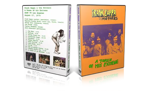 Artwork Cover of Frank Zappa 1974-08-27 DVD Los Angeles Proshot