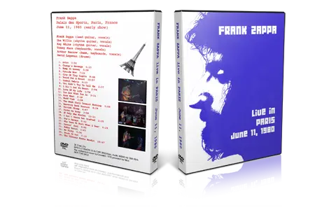 Artwork Cover of Frank Zappa 1980-06-11 DVD Bercy Proshot