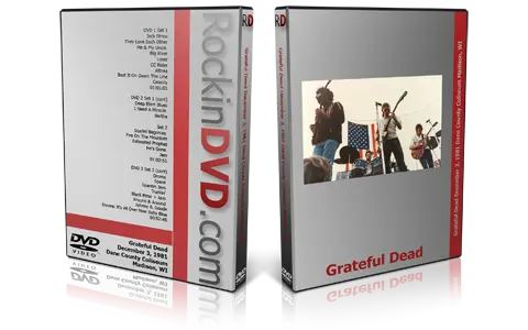 Artwork Cover of Grateful Dead 1981-12-03 DVD Madison Audience