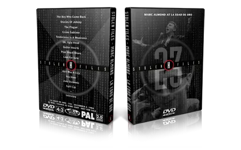 Artwork Cover of Marc Almond 1984-12-04 DVD Madrid Proshot
