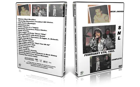 Artwork Cover of Mick Jagger Compilation DVD SNL 1993 Proshot