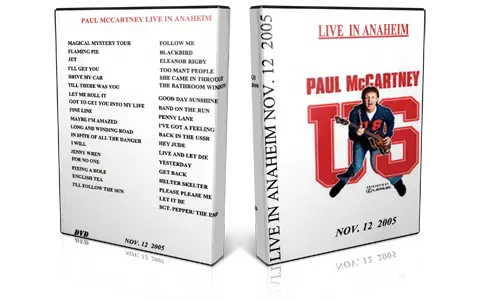 Artwork Cover of Paul McCartney 2005-11-12 DVD Anaheim Audience