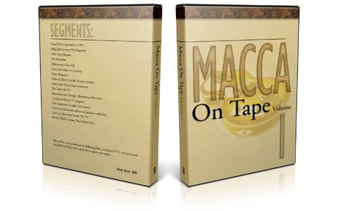 Artwork Cover of Paul McCartney Compilation DVD Macca On Tape Volumes II Proshot