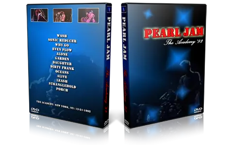 Artwork Cover of Pearl Jam 1992-12-31 DVD New York City Audience