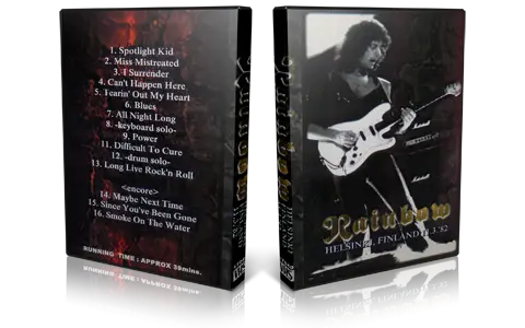 Artwork Cover of Rainbow 1982-11-03 DVD Helsinki Audience