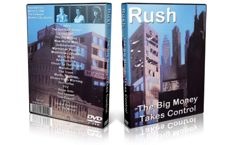 Artwork Cover of Rush 1986-03-03 DVD Quebec City Audience