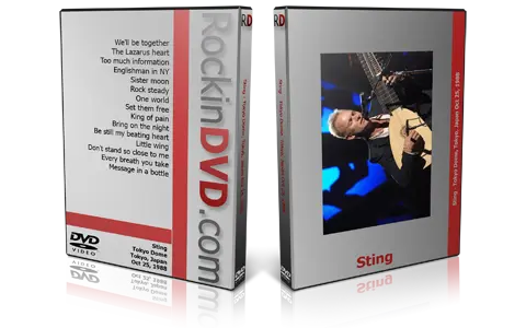 Artwork Cover of Sting 1988-10-25 DVD Tokyo Proshot