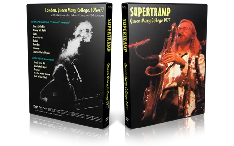 Artwork Cover of Supertramp 1977-11-10 DVD London Proshot
