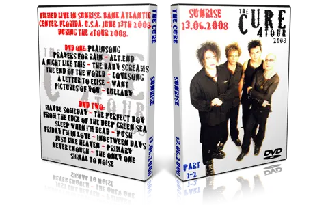 Artwork Cover of The Cure 2008-06-13 DVD Sunrise Audience