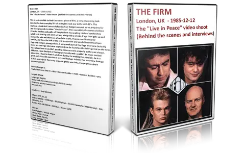 Artwork Cover of The Firm 1985-12-12 DVD London Proshot