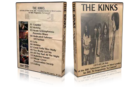 Artwork Cover of The Kinks 1972-01-21 DVD London Proshot