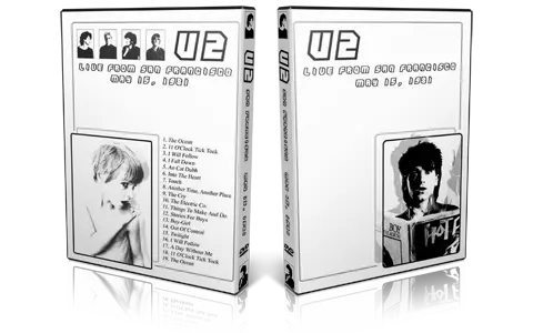 Artwork Cover of U2 1981-05-15 DVD San Francisco Proshot