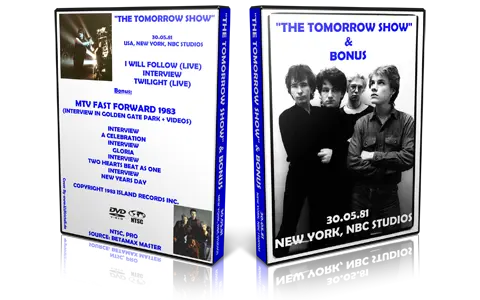 Artwork Cover of U2 1981-05-30 DVD New York City Proshot