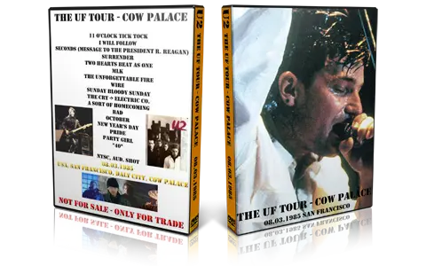 Artwork Cover of U2 1985-03-08 DVD Daly City Audience