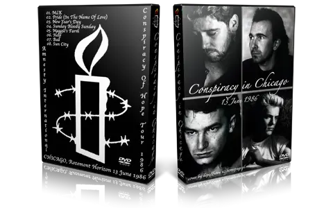 Artwork Cover of U2 1986-06-13 DVD Chicago Audience