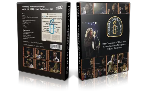 Artwork Cover of U2 1986-06-15 DVD East Rutherford Proshot