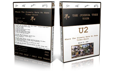 Artwork Cover of U2 1987-03-27 DVD Los Angeles Audience