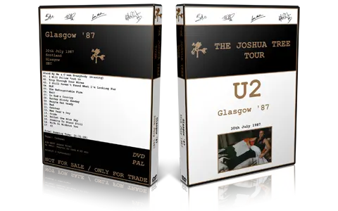 Artwork Cover of U2 1987-07-30 DVD Glasgow Audience