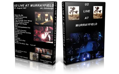 Artwork Cover of U2 1987-08-01 DVD Edinburgh Audience