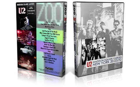 Artwork Cover of U2 1992-03-20 DVD New York City Audience