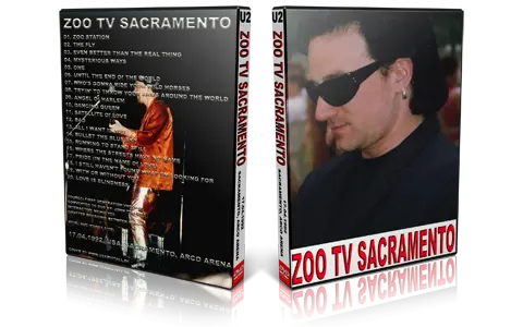 Artwork Cover of U2 1992-04-17 DVD Sacramento Audience