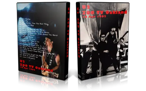 Artwork Cover of U2 1992-04-18 DVD Oakland Audience