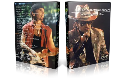 Artwork Cover of U2 1992-08-16 DVD Washington Proshot