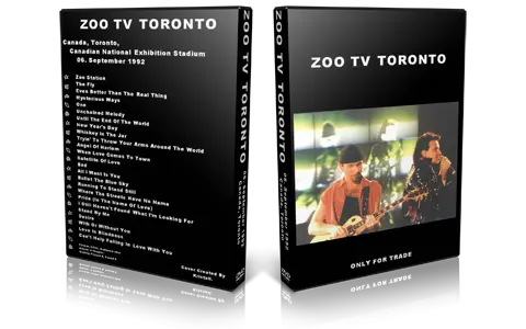 Artwork Cover of U2 1992-09-06 DVD Toronto Proshot