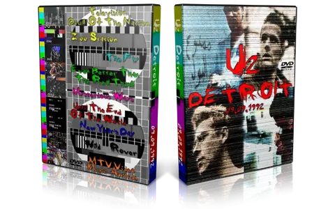 Artwork Cover of U2 1992-09-09 DVD Detroit Proshot