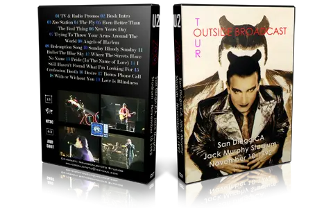 Artwork Cover of U2 1992-11-10 DVD San Diego Audience